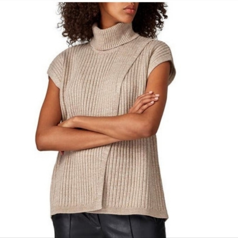 Thakoon Collective Cross Front Ribbed‎ Turtleneck Sweater M